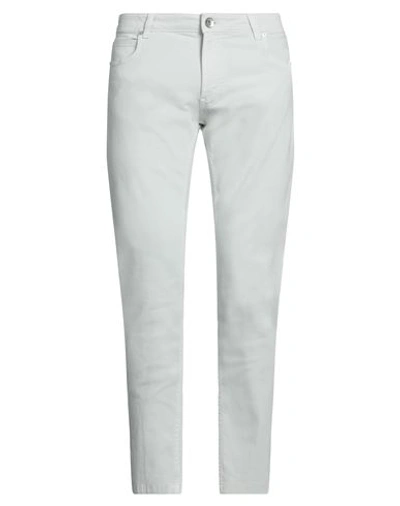 Shop Eleventy Man Pants Light Grey Size 33 Cotton, Elastane
