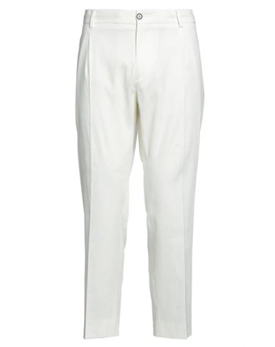 Shop Be Able Man Pants Ivory Size 40 Linen, Cotton, Elastane In White