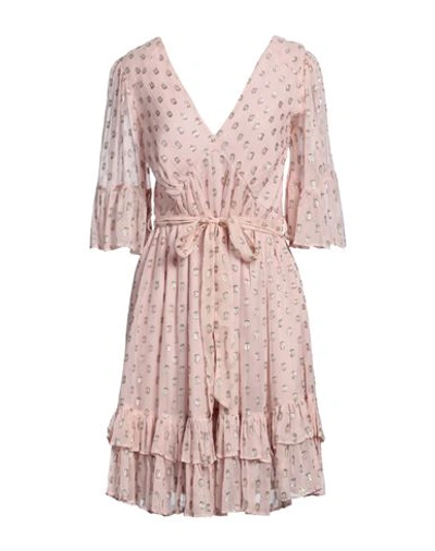 Shop Twinset Woman Mini Dress Pink Size 14 Viscose, Polyester