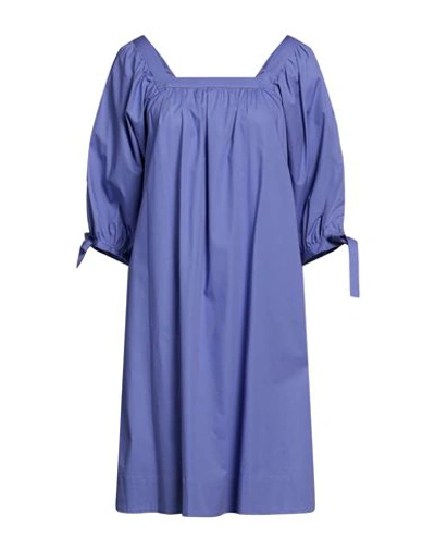 Shop Rosso35 Woman Midi Dress Light Purple Size 6 Cotton, Elastane