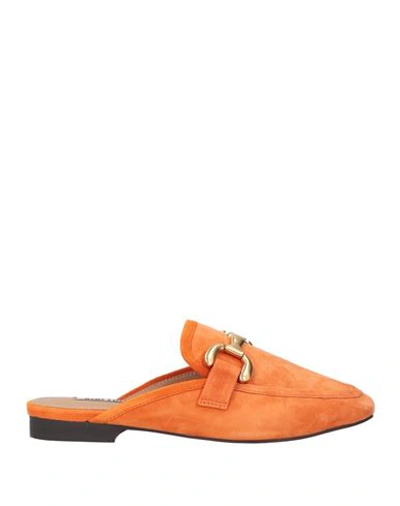 Bibi Lou Woman Mules & Clogs Orange Size 8 Leather In Orange