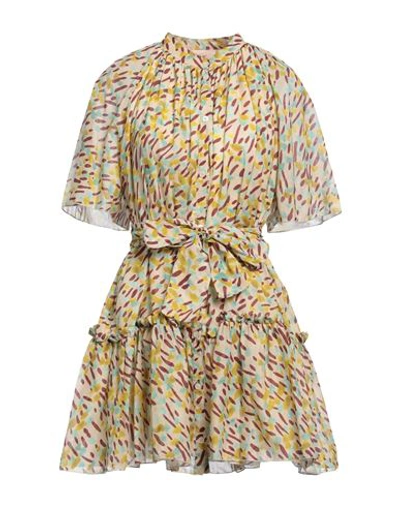 Shop Même Road Woman Mini Dress Beige Size 6 Cotton