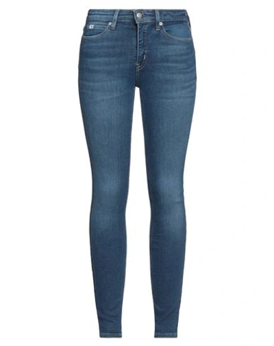 Shop Calvin Klein Jeans Est.1978 Calvin Klein Jeans Woman Jeans Blue Size 27w-32l Cotton, Elastomultiester, Elastane