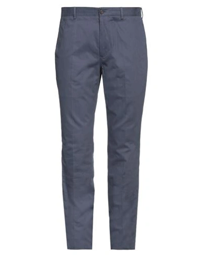 Shop Dunhill Man Pants Slate Blue Size 40 Cotton