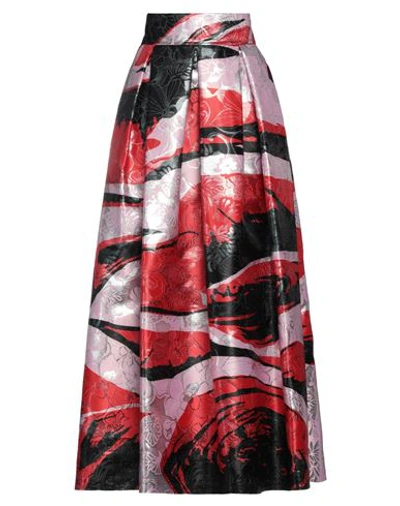 Shop Mischalis Atelier Woman Maxi Skirt Red Size 10 Pes - Polyethersulfone, Metallic Fiber