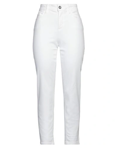 Shop Liu •jo Woman Jeans White Size 28w-28l Cotton, Elastomultiester, Elastane
