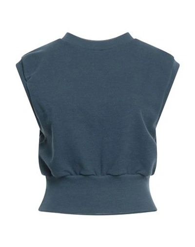 Shop Can Pep Rey Woman Sweatshirt Slate Blue Size Xs Cotton, Elastane