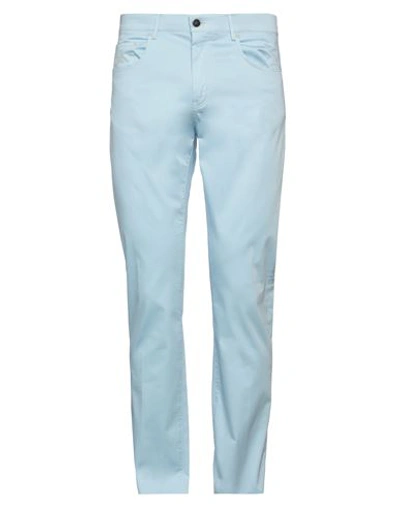 Shop Panama Man Pants Light Blue Size 33 Cotton, Elastane