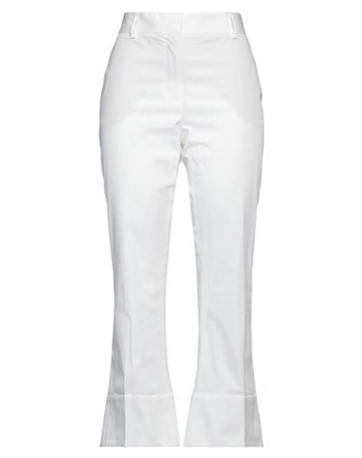 Shop Alberto Biani Woman Pants White Size 6 Cotton, Elastane