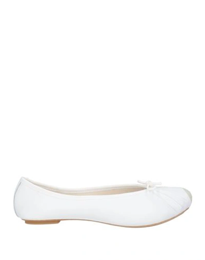 Shop Repetto Woman Ballet Flats White Size 7.5 Leather