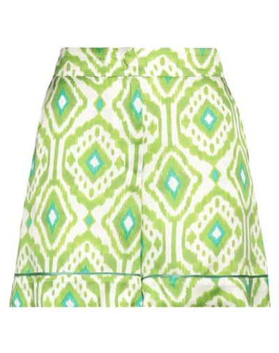 Shop Hanami D'or Woman Shorts & Bermuda Shorts Acid Green Size 6 Viscose