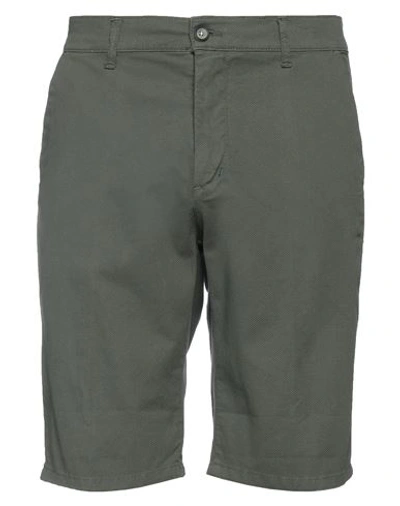 Shop Avignon Man Shorts & Bermuda Shorts Military Green Size 34 Cotton, Elastane