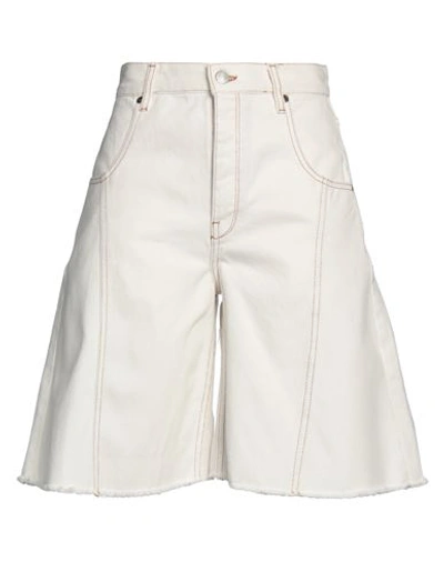 Shop By Malene Birger Woman Shorts & Bermuda Shorts White Size 30 Cotton