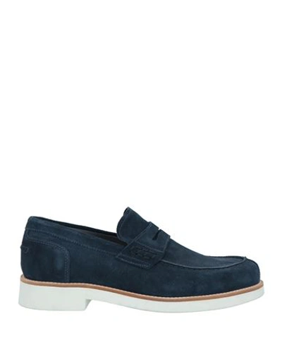 Shop Nero Giardini Man Loafers Midnight Blue Size 8 Leather