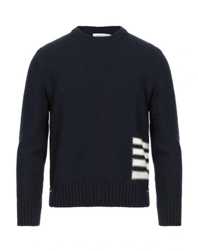 Thom Browne Maglione In Cotone A Strisce 4 Barre In Blue