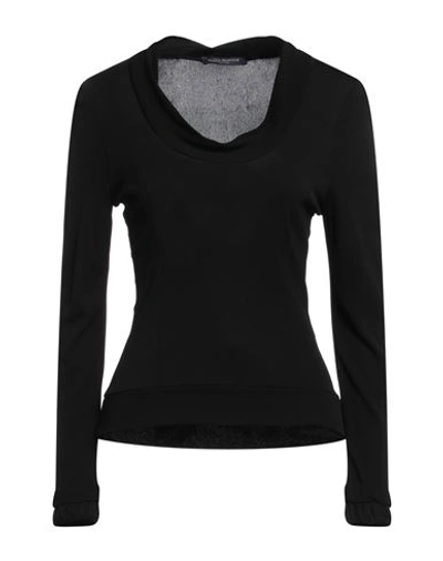 Shop Piazza Sempione Woman T-shirt Black Size 6 Viscose, Silk