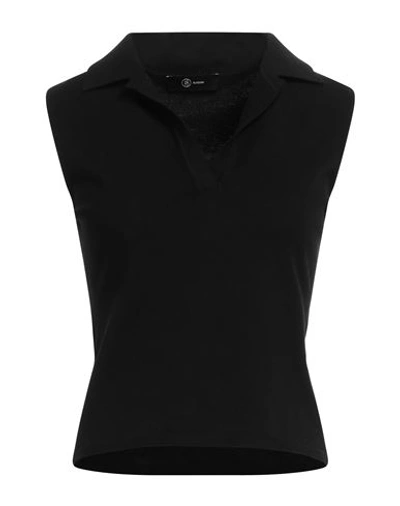 Blossom Woman Sweater Black Size M Rayon, Polyester In Black