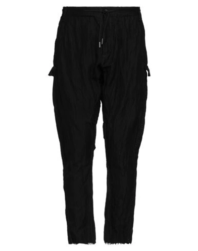 Shop Masnada Man Pants Black Size 38 Cotton, Linen, Metal