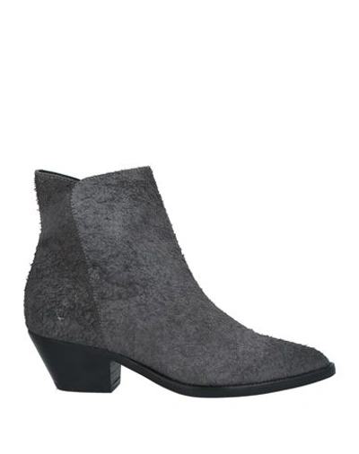 Shop Carmens Woman Ankle Boots Lead Size 7 Leather In Grey