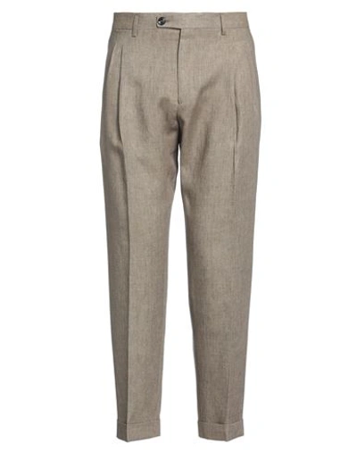 Shop Be Able Man Pants Dove Grey Size 31 Linen