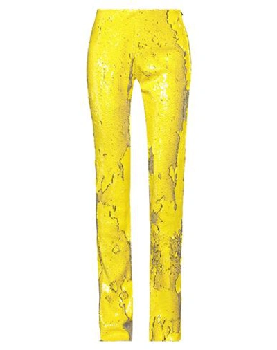 Marques' Almeida Woman Pants Yellow Size 2 Recycled Polyester, Elastane In Yellow