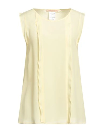 Shop Pennyblack Woman Top Yellow Size 6 Acetate, Silk
