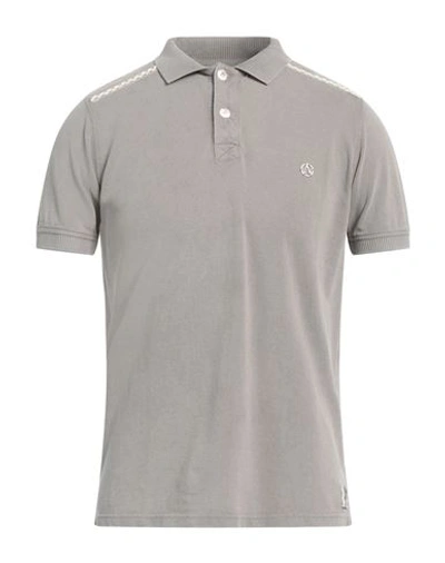 Shop Lost In Albion Man Polo Shirt Grey Size M Cotton