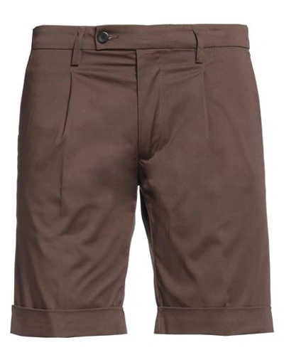 Shop Michael Coal Man Shorts & Bermuda Shorts Cocoa Size 33 Cotton, Elastane In Brown