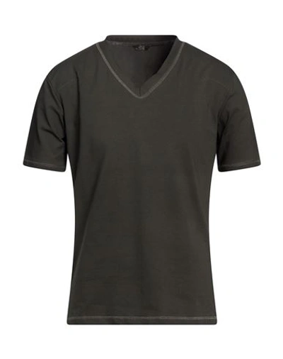 Shop Hōsio Man T-shirt Dark Green Size L Cotton, Elastane
