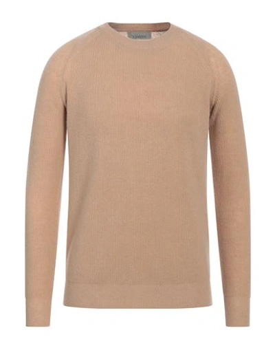 Shop Laneus Man Sweater Camel Size 40 Merino Wool, Cashmere In Beige