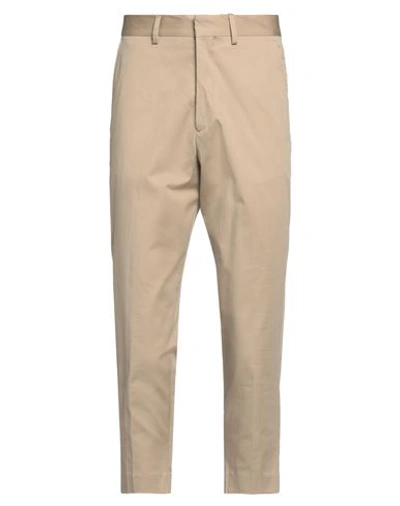 Shop Labelroute Man Pants Beige Size 30 Cotton, Elastane
