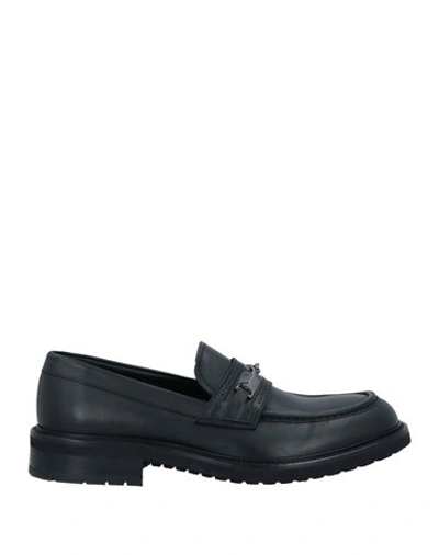 Shop Baldinini Man Loafers Black Size 9 Leather