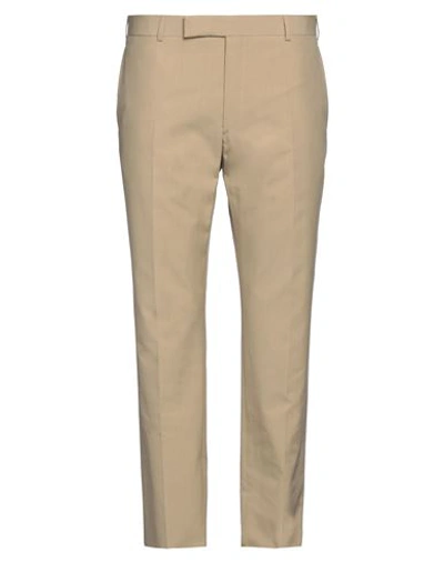 Shop Dunhill Man Pants Beige Size 38 Cotton, Mulberry Silk, Linen