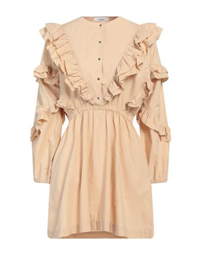 Shop Roseanna Woman Mini Dress Beige Size 4 Cotton