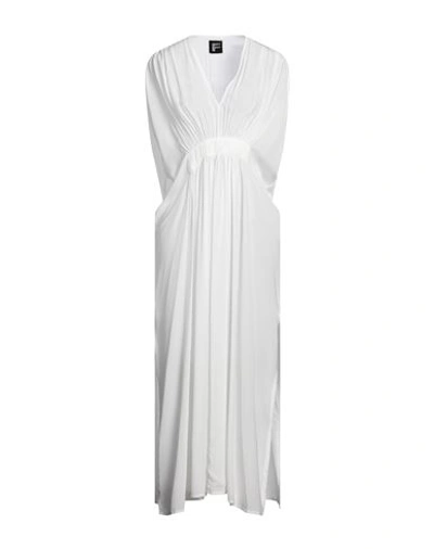 Shop Fisico Woman Midi Dress White Size Xl Viscose