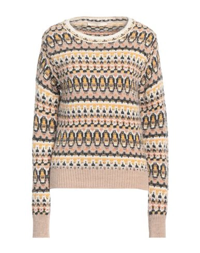 Shop Vanessa Bruno Woman Sweater Beige Size M Acrylic, Alpaca Wool, Wool
