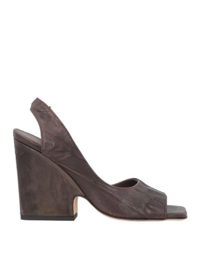 Shop Collection Privèe Collection Privēe? Woman Sandals Dark Brown Size 7 Leather