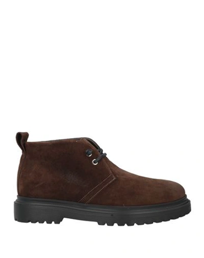 Rogal's Man Ankle Boots Cocoa Size 12 Soft Leather In Brown