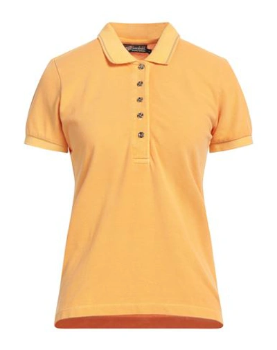 Shop Piero Guidi Woman Polo Shirt Ocher Size S Cotton In Yellow