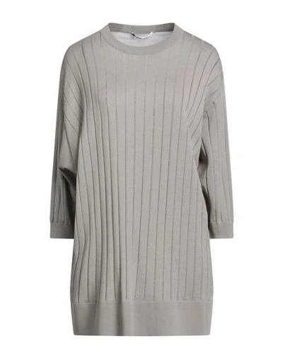 Shop Agnona Woman Sweater Grey Size S Cotton, Silk