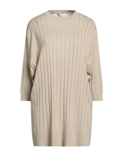 Shop Agnona Woman Sweater Beige Size S Cotton, Silk