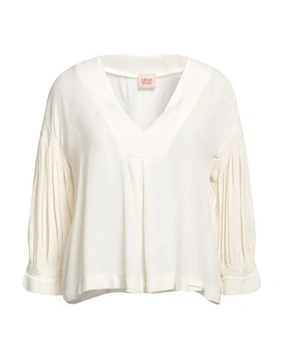 Shop Même Road Woman Top Cream Size 4 Viscose, Rayon In White