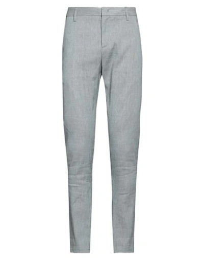 Shop Dondup Man Pants Slate Blue Size 33 Linen, Polyester, Viscose, Elastane