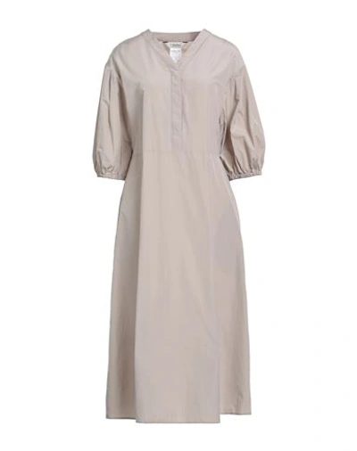 Shop 's Max Mara Woman Midi Dress Grey Size 10 Polyester, Cotton