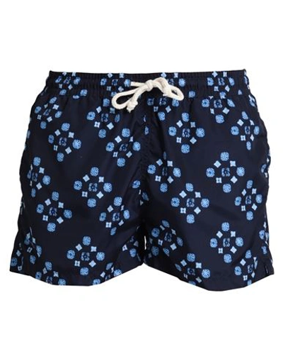 Shop Bastoncino Man Swim Trunks Navy Blue Size 30 Polyester