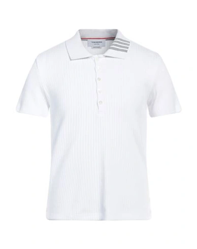 Shop Thom Browne Man Sweater White Size 5 Cotton