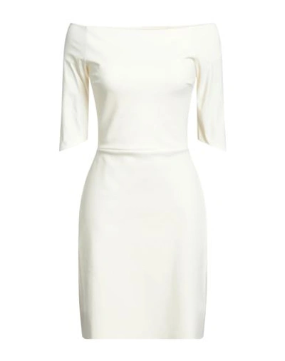 Shop Chiara Boni La Petite Robe Woman Mini Dress Cream Size 4 Polyamide, Elastane In White