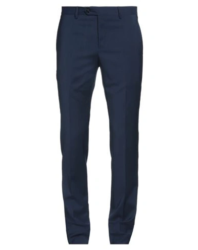 Manuel Ritz Man Pants Navy Blue Size 32 Virgin Wool, Elastane In Navy Blue