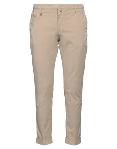 Barbati Man Pants Sand Size 42 Cotton, Elastane In Beige