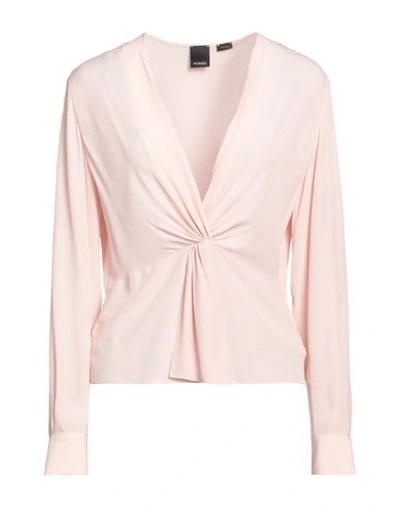Pinko Twist-detail Long-sleeved Blouse In Pink